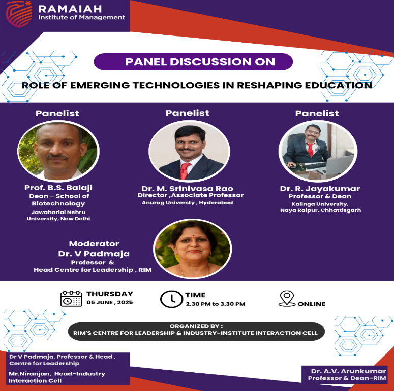 Report on Role of Emerging Technologies in Reshaping Education _Panel Discussion(online)