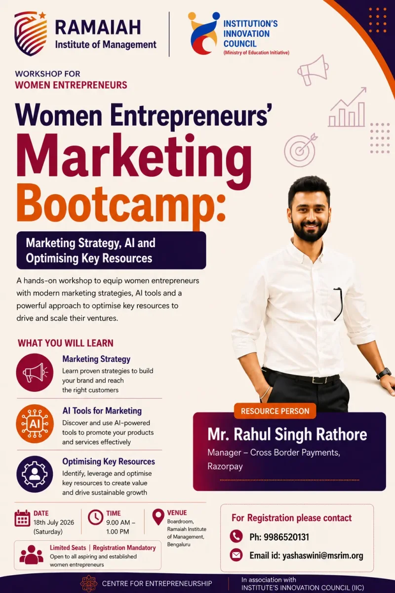 Women Entrepreneurs' Marketing Bootcamp: Marketing Strategy, AI and Business Model Canvas.